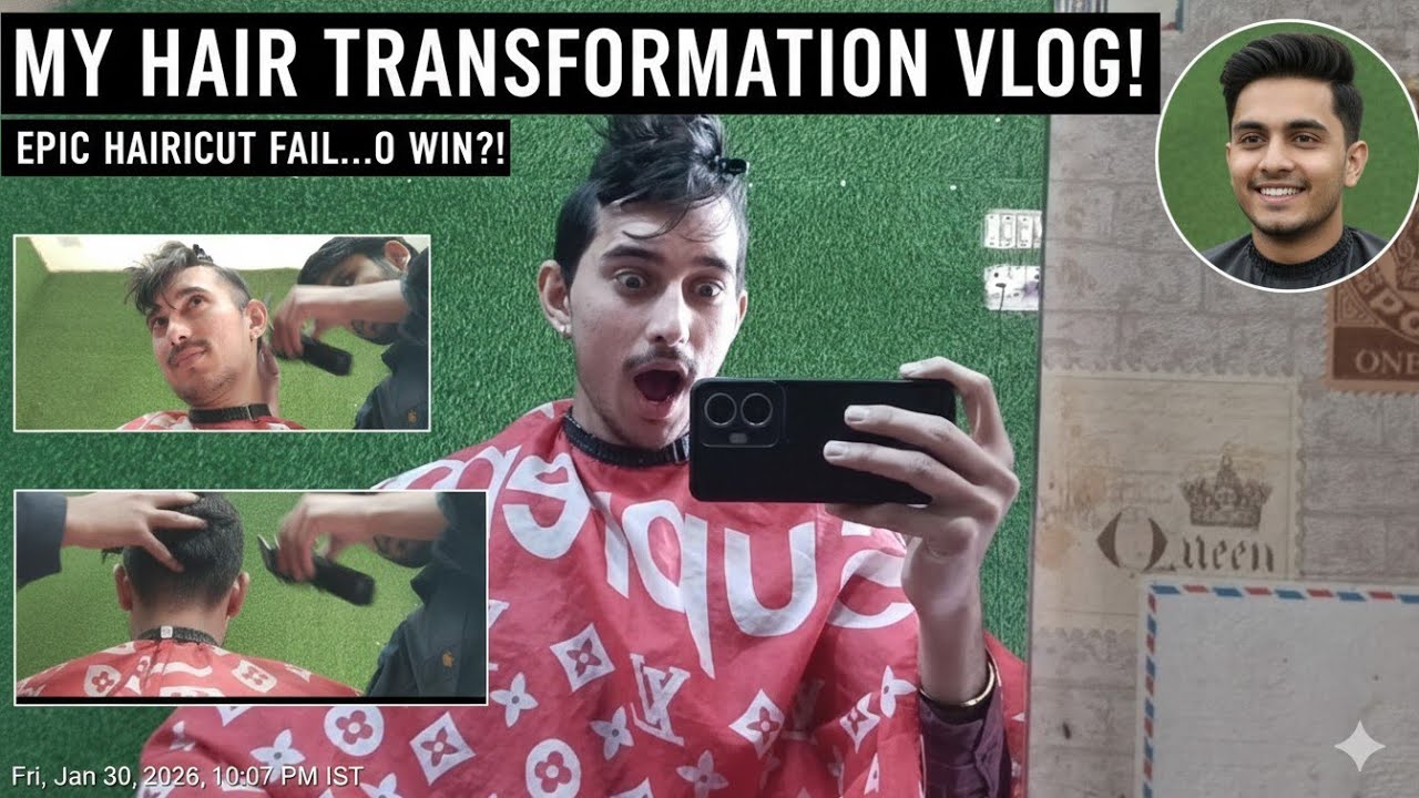 My new hair style New vlog aa gaye aaj hair cut karane #youtube #vlog #new #fastvlog #viral #like 