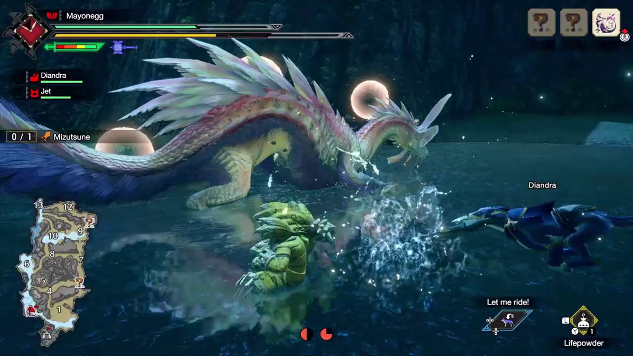 Monster Hunter Rise Demo- Hammer vs Mizutsune(