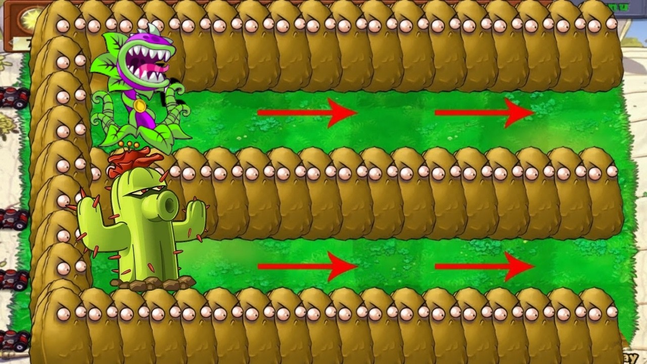 All Fume Shroom vs All Cactus vs Giga Gargantuar vs Dr. Zomboss | Plants vs Zombies