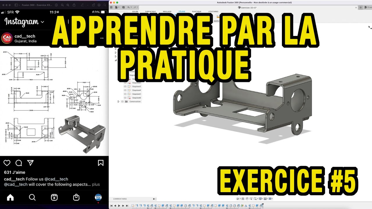 Dessiner et plier de la tolerie dans Fusion 360 - Exercice 5