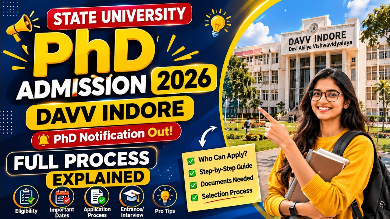 State University PhD Admission 2026 | DAVV Indore PhD Notification Out! |#g2emanagement