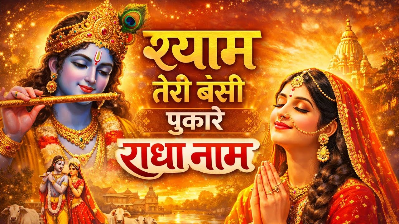 Shyaam Teri Bansi Pukare Radha Naam 🎶💙 | Beautiful Krishna Bhajan | Radha Krishna Devotional Song