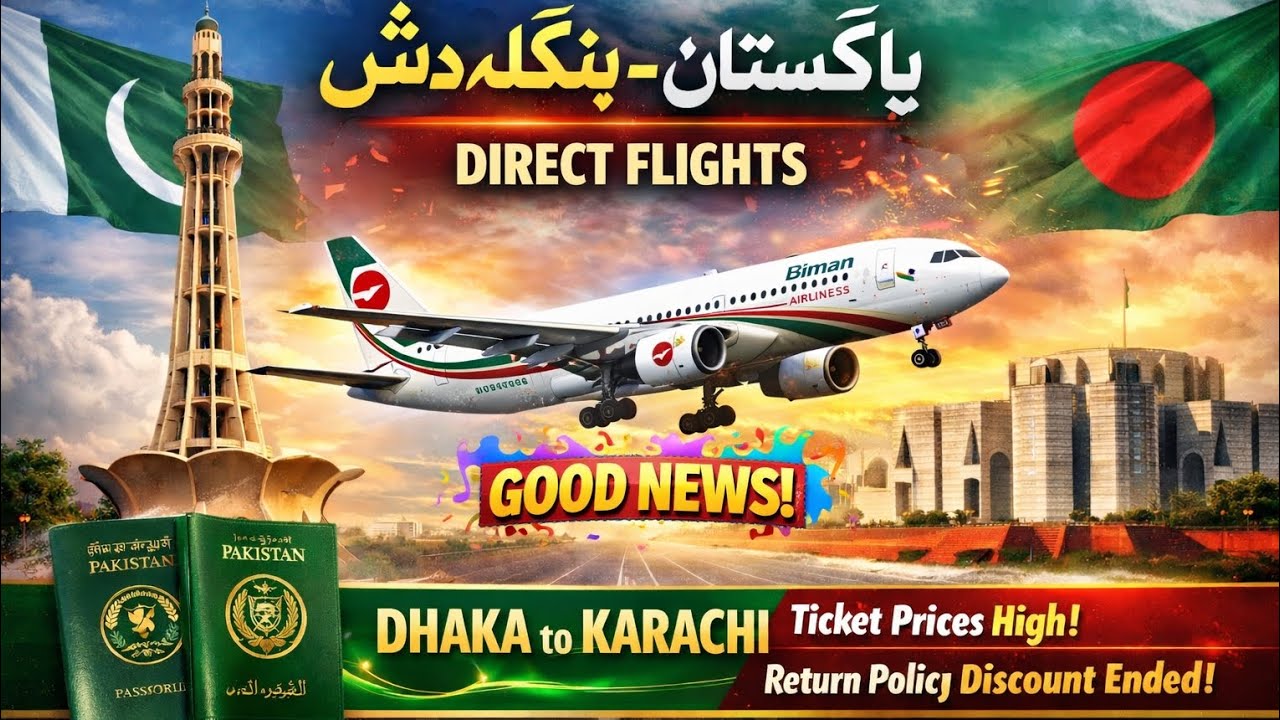 Dhaka to Karachi Direct Flight Update 2026 | Pakistan Bangladesh Air Route News