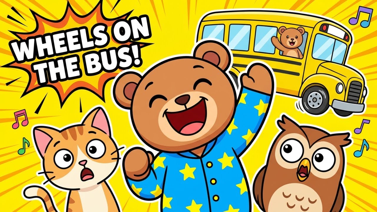 Wheels on the Bus | Kids Song with Teddy