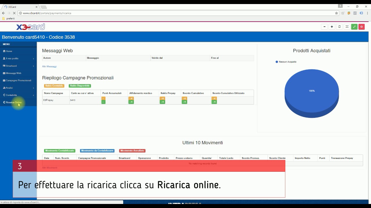 Tutorial Ricarica X3Card