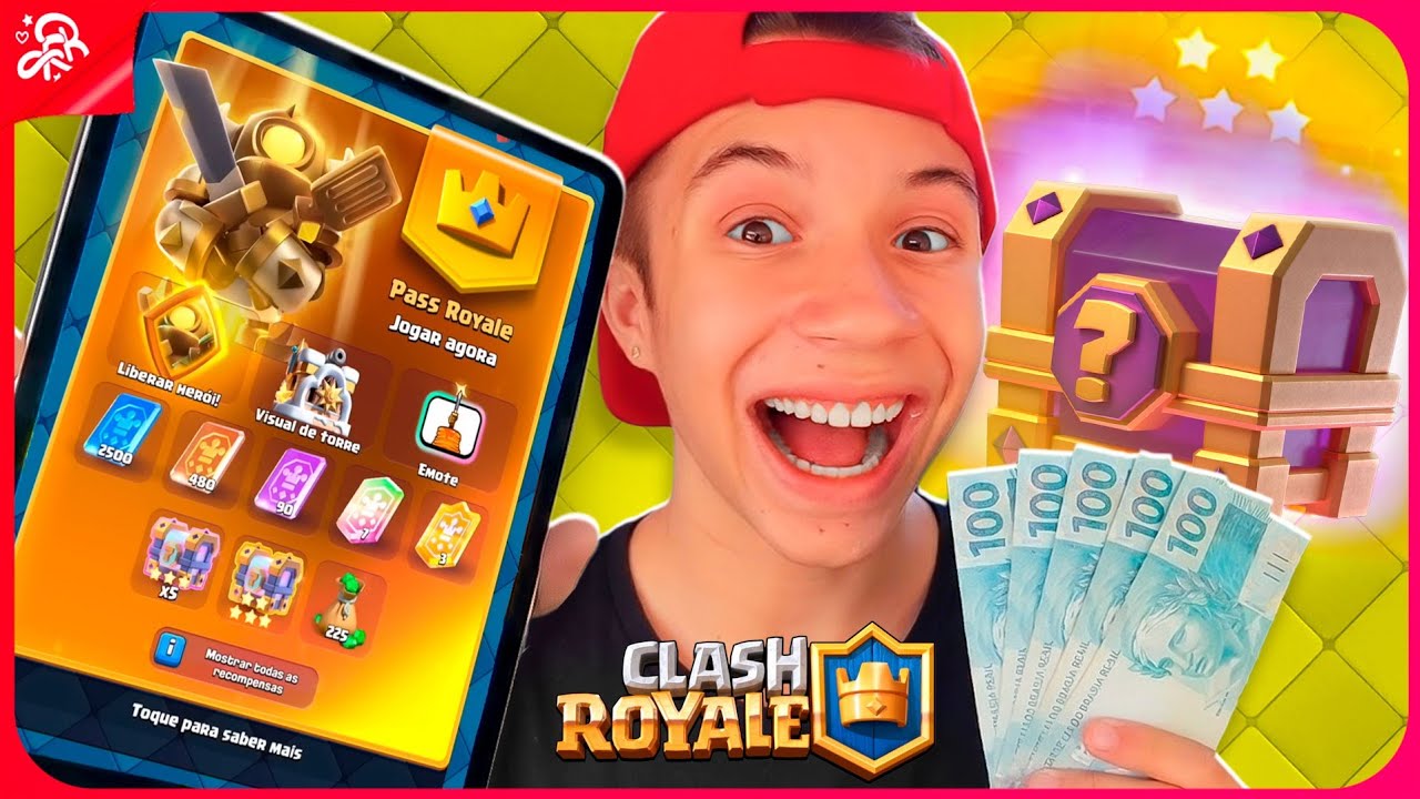 EU ME RENDI! COMPREI O PASSE DO CLASH ROYALE