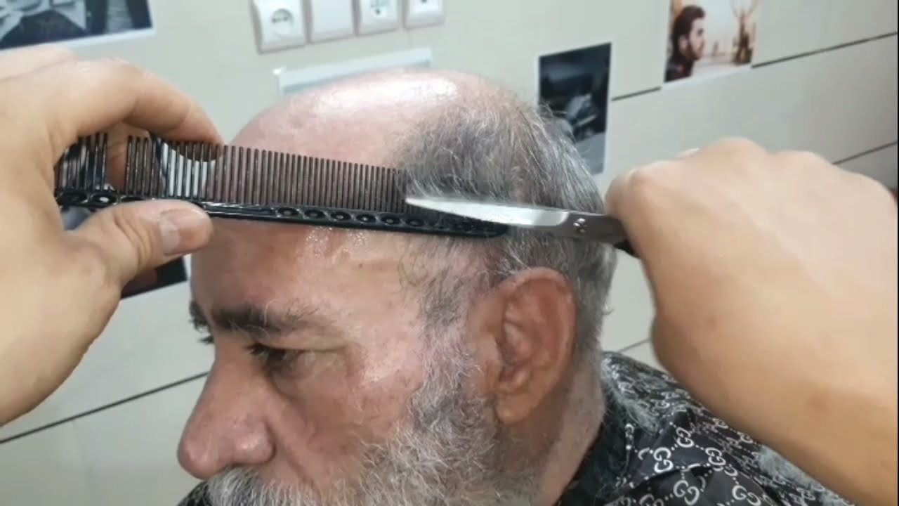 Haircut old man, style classic
