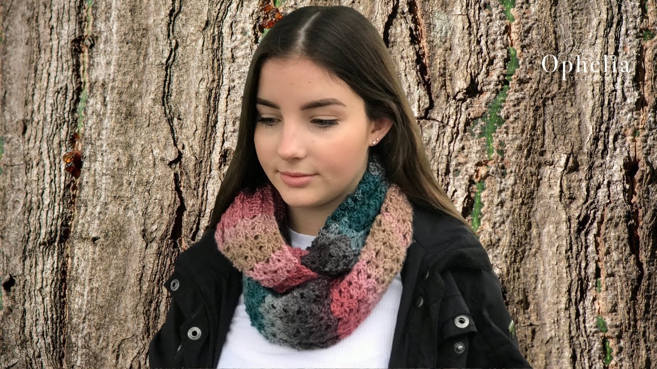 Crochet Infinity Scarf Tutorial / Rachel Scarf / Ophelia Talks Crochet