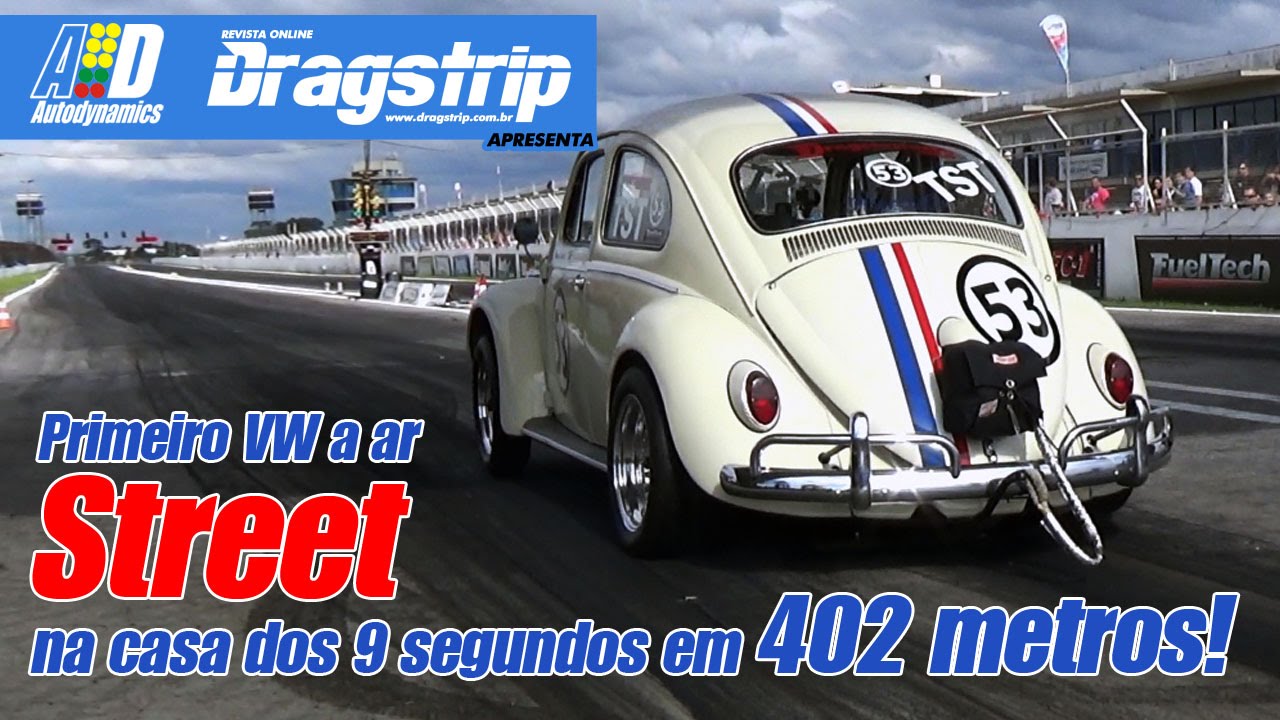 Herbie VW a ar turbo na casa dos 9 segundos em Curitiba