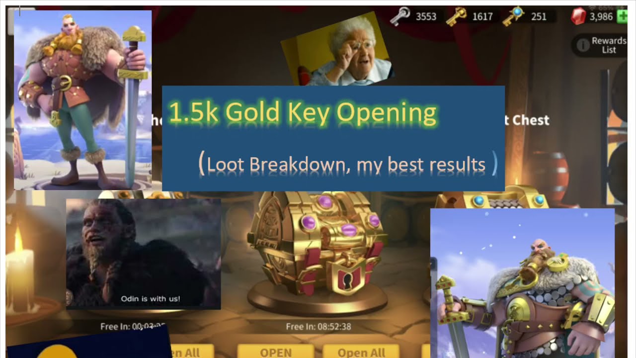 +1500 Gold Key Opening / Mega Reward Breakdown