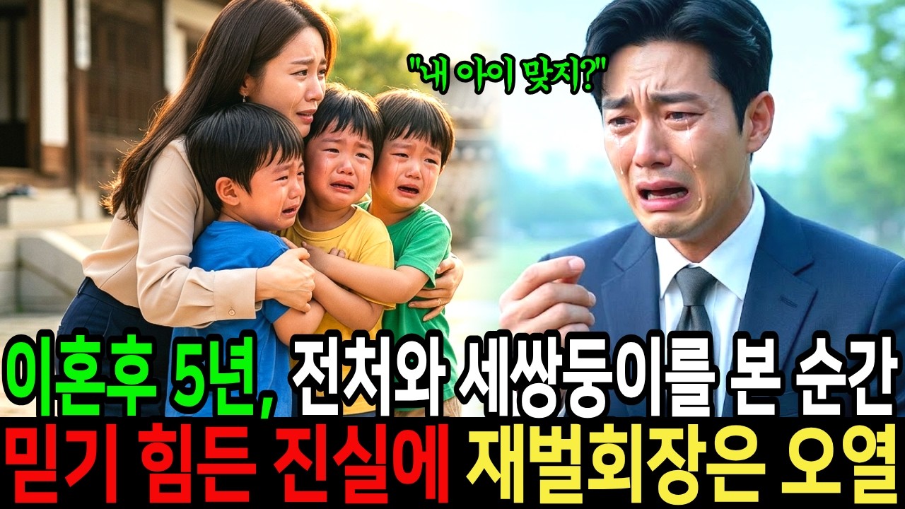 이혼하고 5년뒤, 전처와 세쌍둥이를 보는 순간 숨겨진 진실 앞에 재벌회장은 충격에 오열하는데 I 감동사연 I 재벌사연 I 백만장자 I 감동이야기 I 눈물사연 I 감동스토리