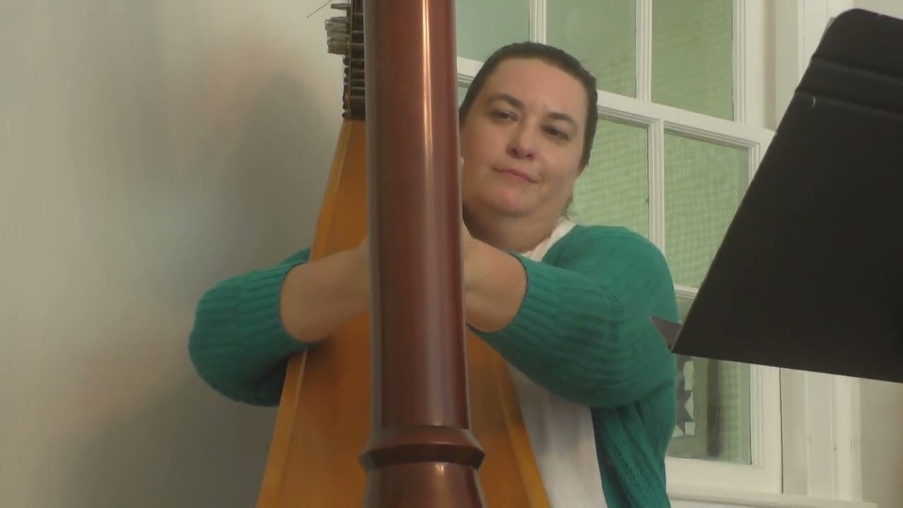 Adrianna Plays Harp for Grandpa