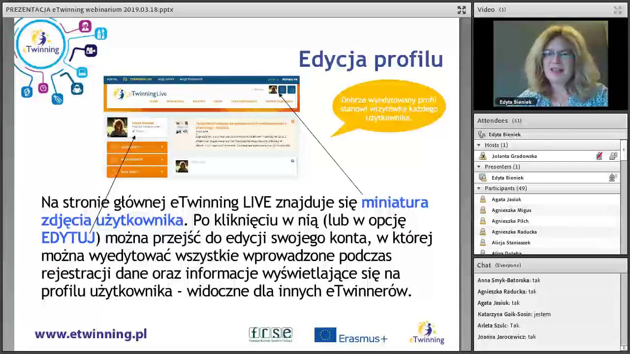 18.03.2019 WEBINARIUM - ETWINNING KROK PO KROKU   &ndash; Platforma eTwinning Live &ndash; podstawowe funkcje