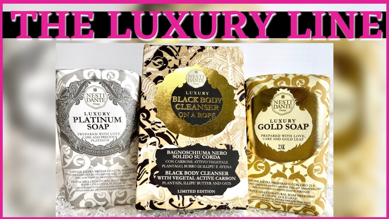 NESTI DANTE / 23k GOLD / PLATINUM / BLACK SOAP ON A ROPE / THE LUXURY SOAP LINE