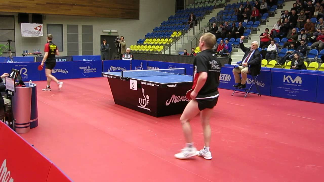 B-K-Tafeltennis 2015...Heren A 1/2 Finale... laatste set