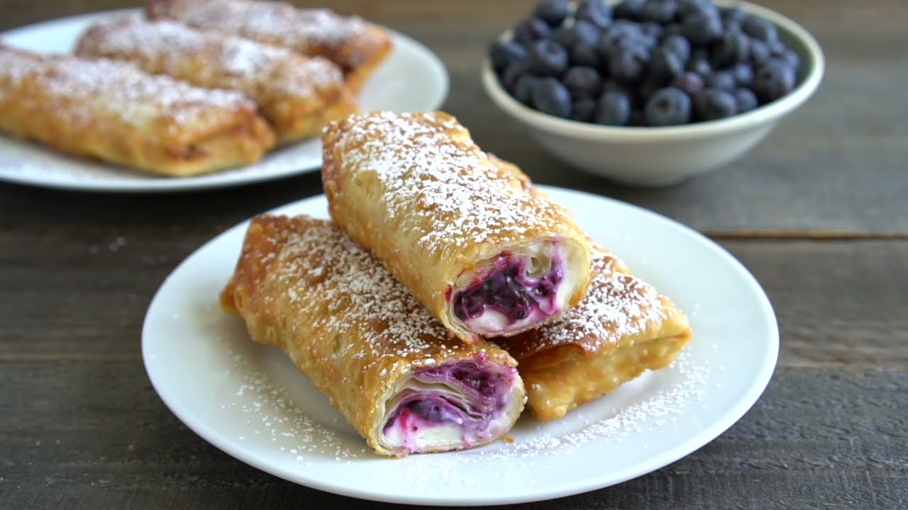 Blueberry Cream Cheese Egg Rolls