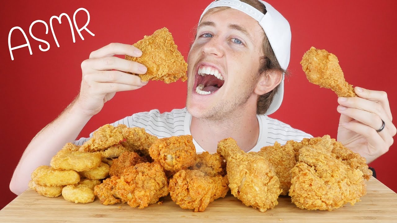 ASMR ไก่ทอด!! เสียงกร๊อบกรอบ คนหิวห้ามดู!!!