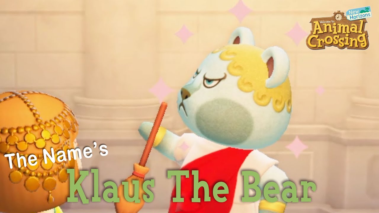 Klaus The Bear Smug Villager Animal Crossing New Horizons ACNH