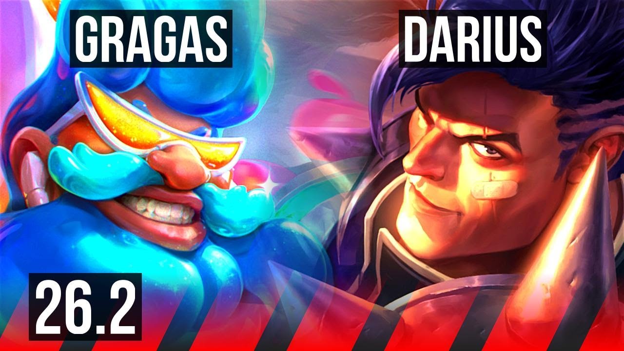 GRAGAS vs DARIUS (TOP) | EUW Grandmaster | 26.2
