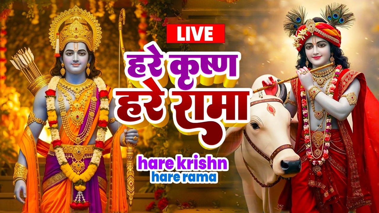 Live: Hare Rama Hare Krishna 108 times Chanting | KRISHNA MEDITATION | हरे कृष्णा हरे रामा