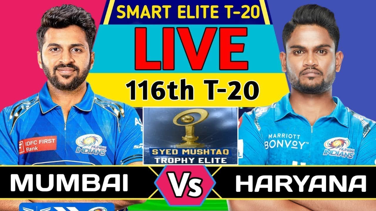 🔴LIVE: Syed Mushtaq Ali Trophy 2025 | Mumbai vs Hyderabad Live Match | SMAT Elite Group Action