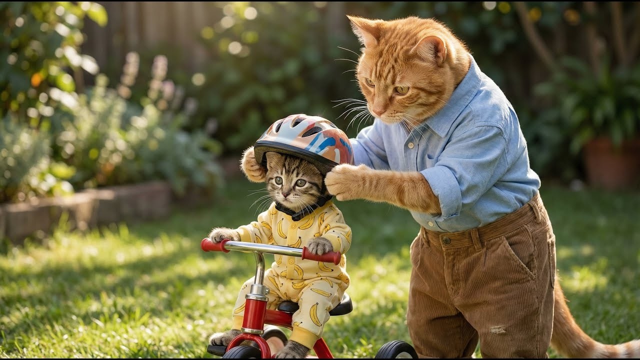 Cute Cats Acting Like Humans 🐱 | Safety & Family Care Song for Kids | Nursery Rhymes