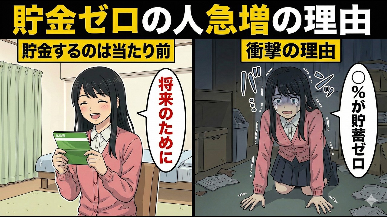 貯金0の割合がめっちゃ増えてるらしいww