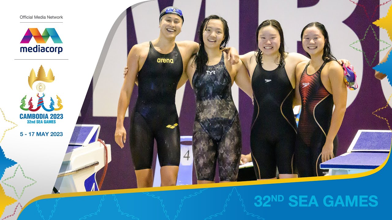 Team Singapore is unstoppable in Women's 4x200m Freestyle Relay Finals! | SEA Games 2023