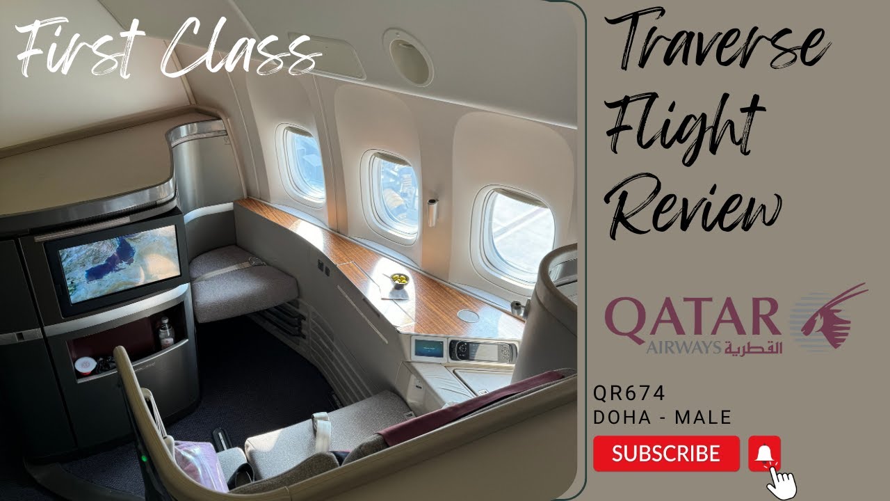 Qatar Airways First Class Review B777 Doha - Maldives