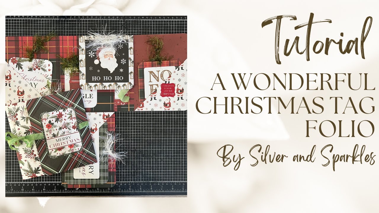 Christmas Folio Tutorial - Use 12 x 12 papers to make this pretty folio! #journalmaking #papercraft