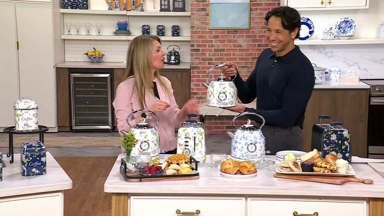 Laura Ashley 1.7 Liter Dome Electric Kettle with Visual Thermometer on QVC