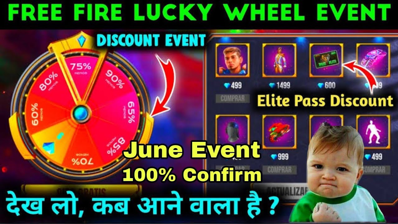 Lucky Wheel Event Free Fire | Wheel Of Discount Event Free Fire |Free Fire June Month Discount Event