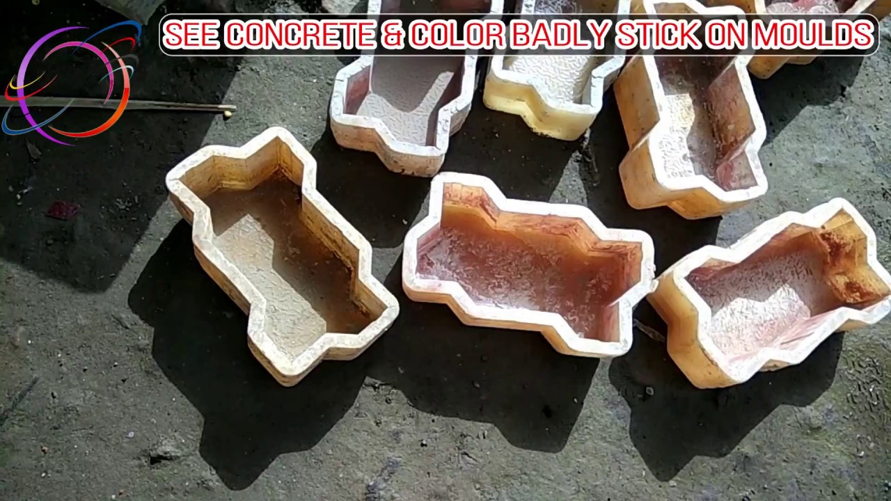 Plastic paver mold cleaning,Rubber Paver mold Cleaning,interlocking tile mold cleaner, cement Stains