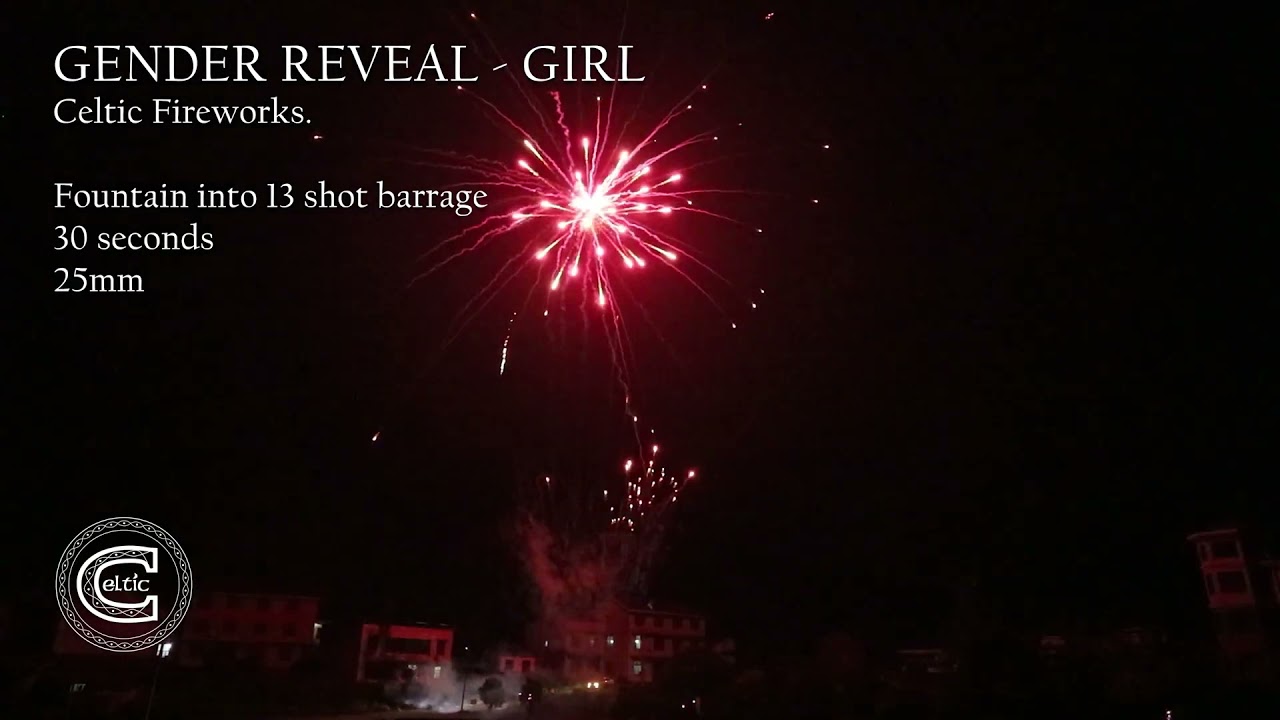 Gender Reveal A (Girl) from Celtic Fireworks @fireworkcrazy