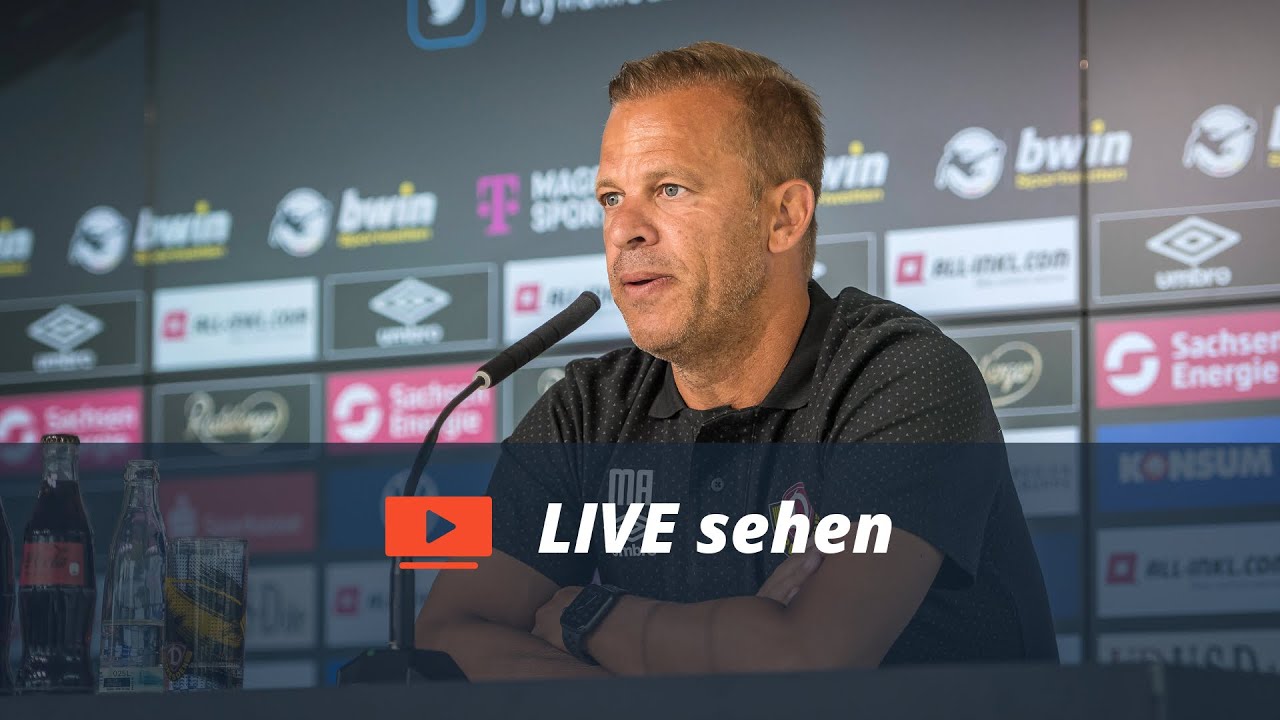 Livestream: Pressekonferenz Dynamo Dresden vor 1860 München | Sport im Osten