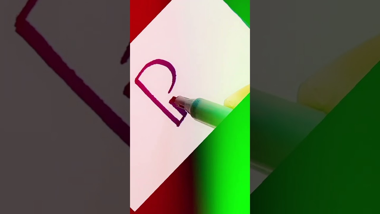 #how to write Capital R in double writing| letter R #calligrphylearning #handwriting #art