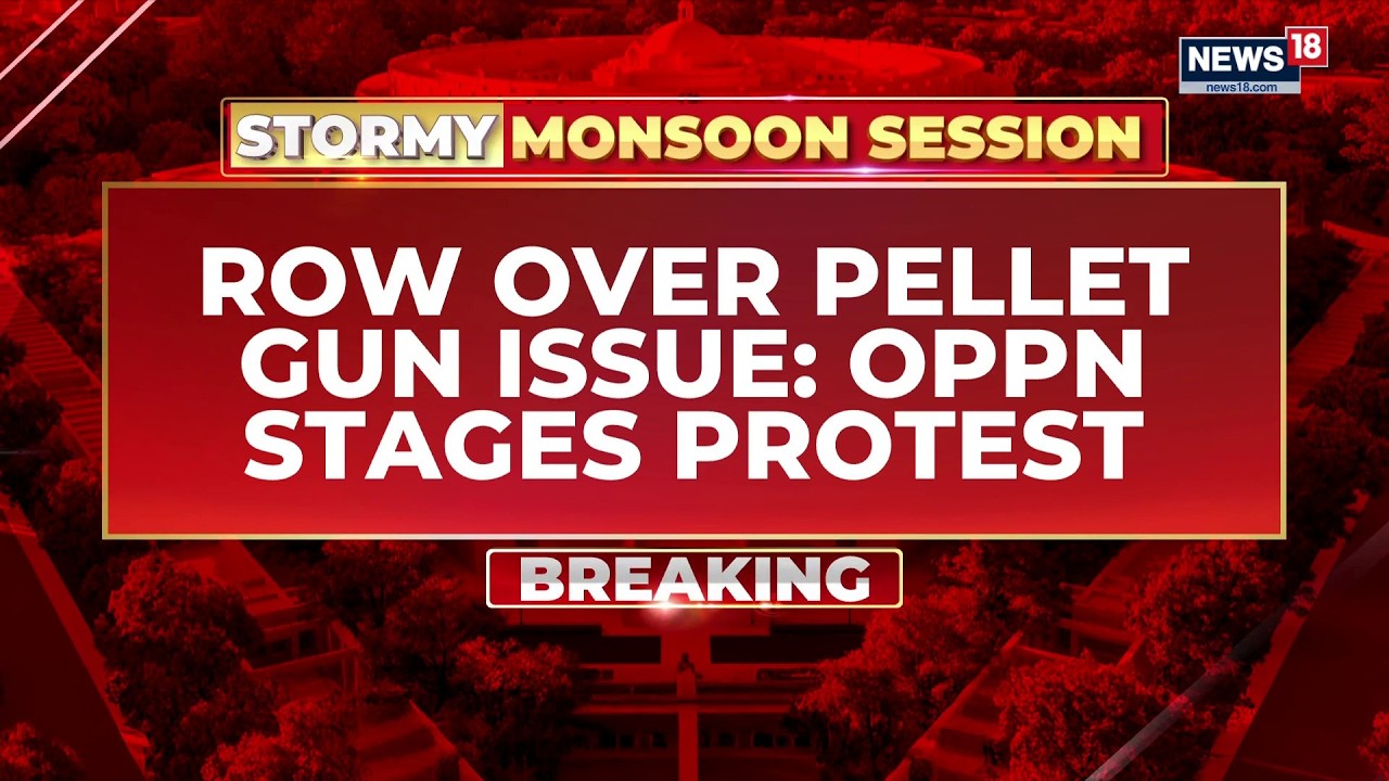 Opposition Protests Outside Parliament Over Pellet Gun Use During Jantar Mantar Student Demonstra...