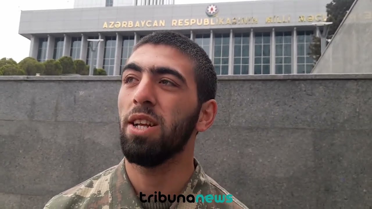 Qarabağ qaziləri Milli Məclis qarşısında etiraz etdi  - 