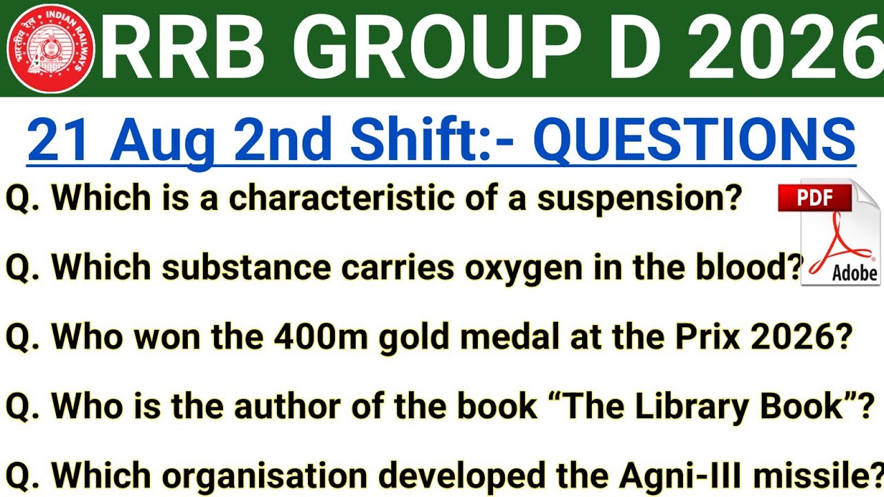 RRB GROUP D ANALYSIS 2026 | GROUP D AUGUST 21 2ND SHIFT | GROUP D ANALYSIS TODAY