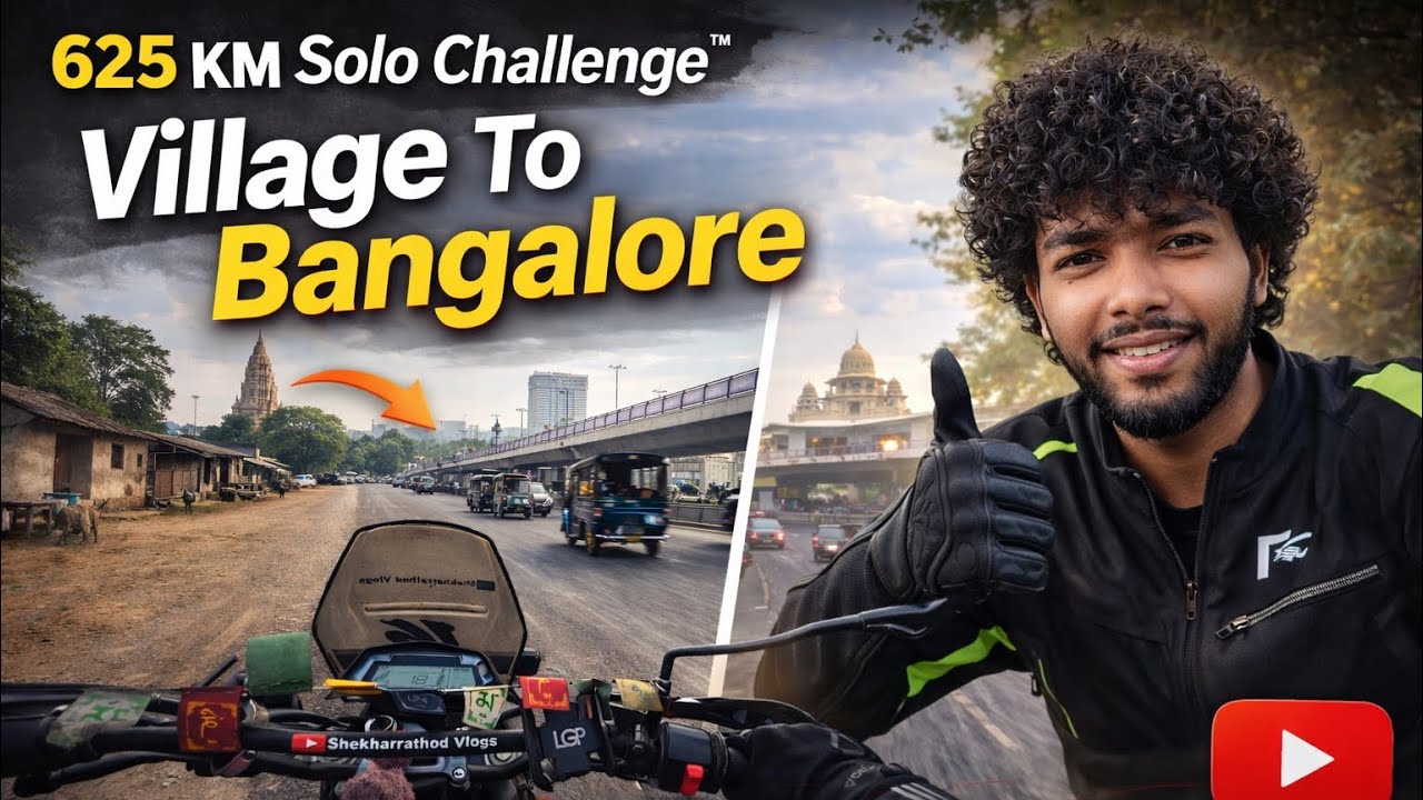 Jai Sevalal 🏳️ Village To Bangalore 📍 3rd Time Solo Ride | 10hrs 625 KMS | @Banjaramotovlogger16 