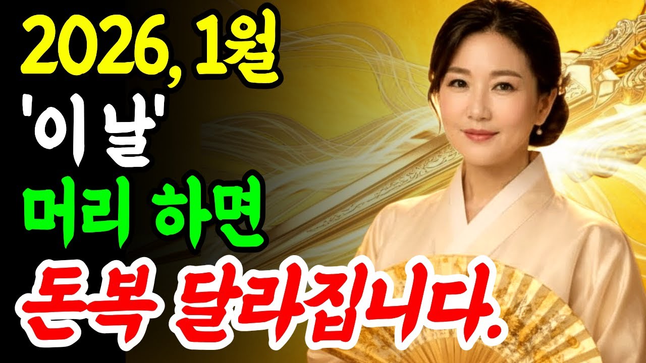 2026년 1월, '이 날' 머리 자르면 재물 흐름이 열립니다. 부자들만 실천하는 풍수비법!｜풍수지리｜재물운｜돈복