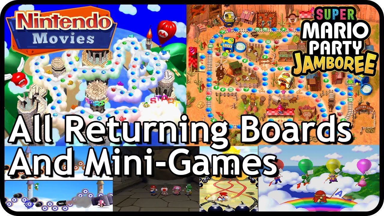 Super Mario Party Jamboree - All Returning Boards and Mini-Games (That we know)