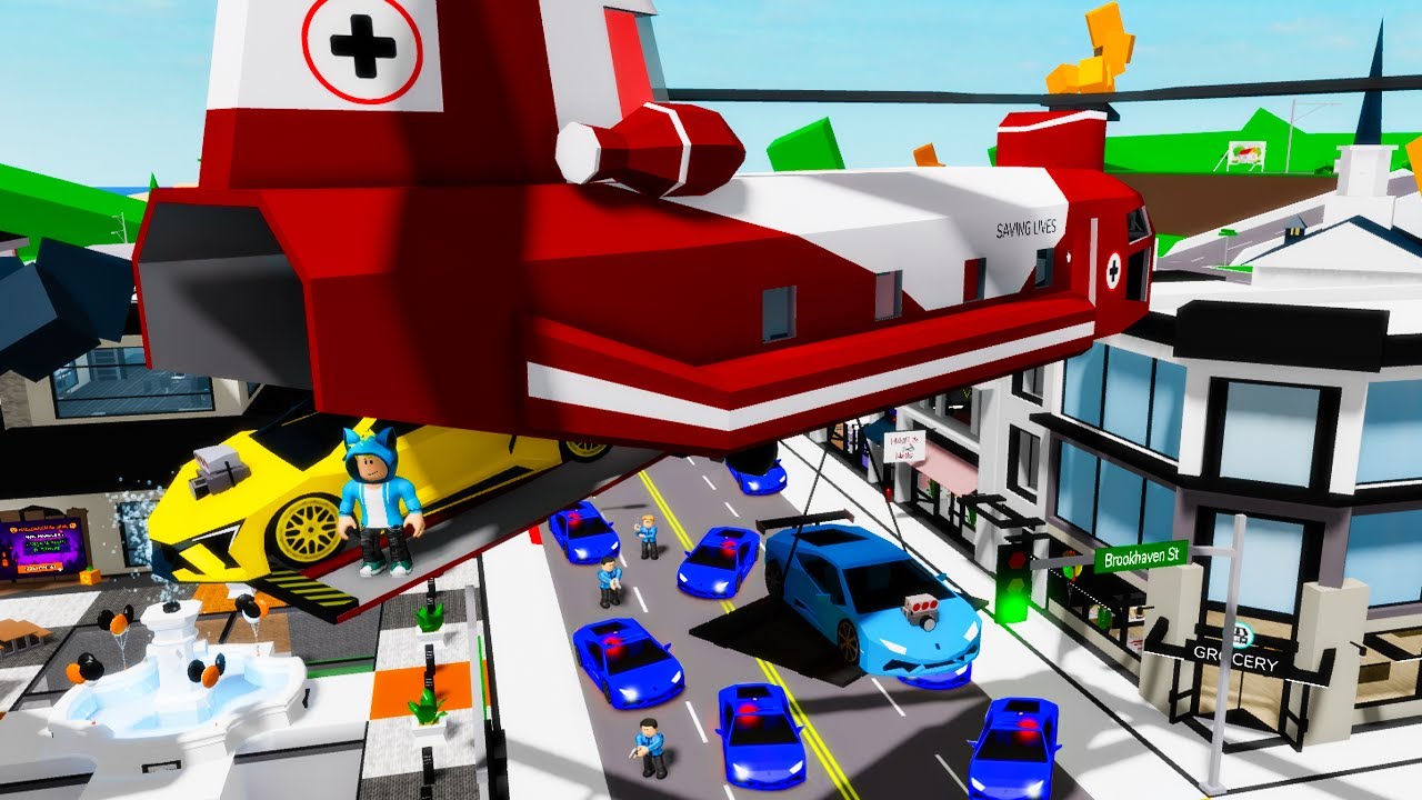 KRADNE SAMOCHODY HELIKOPTEREM na Brookhaven rp!