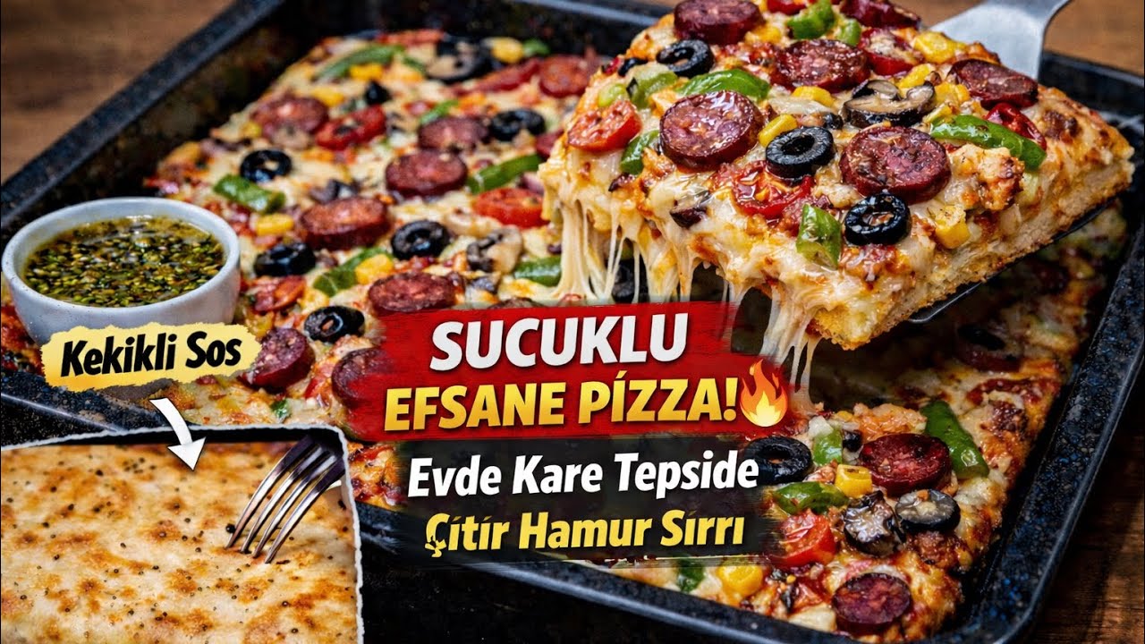 Hamuru Yumuşacık, Üstü Bol Malzemeli Ev Pizzası