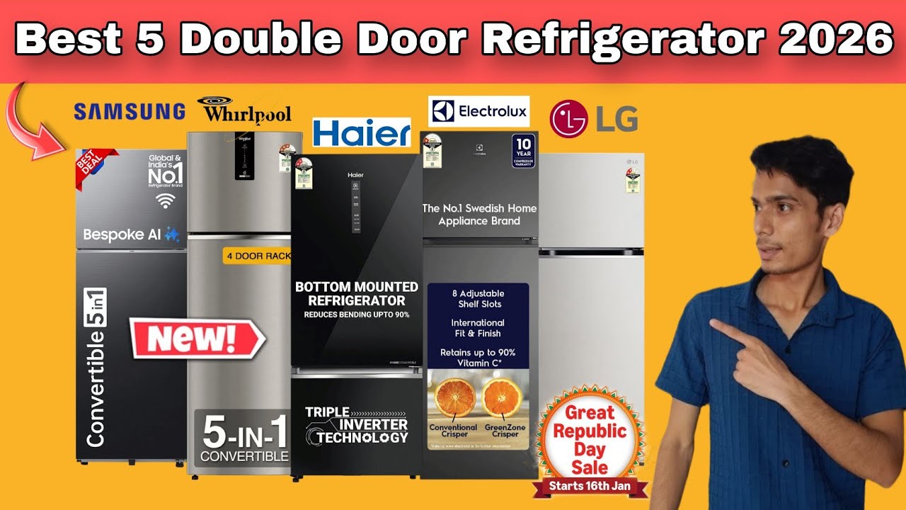 Best 5 Double Door Refrigerator 2026🔥| best Double Door refrigerator in India💥