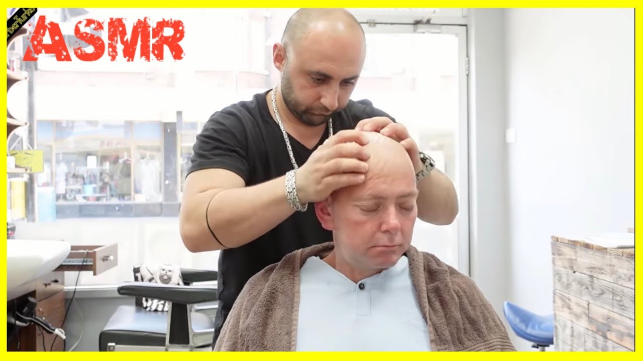Asmr Barber Turko amazing Head Massage Razor wet Shave