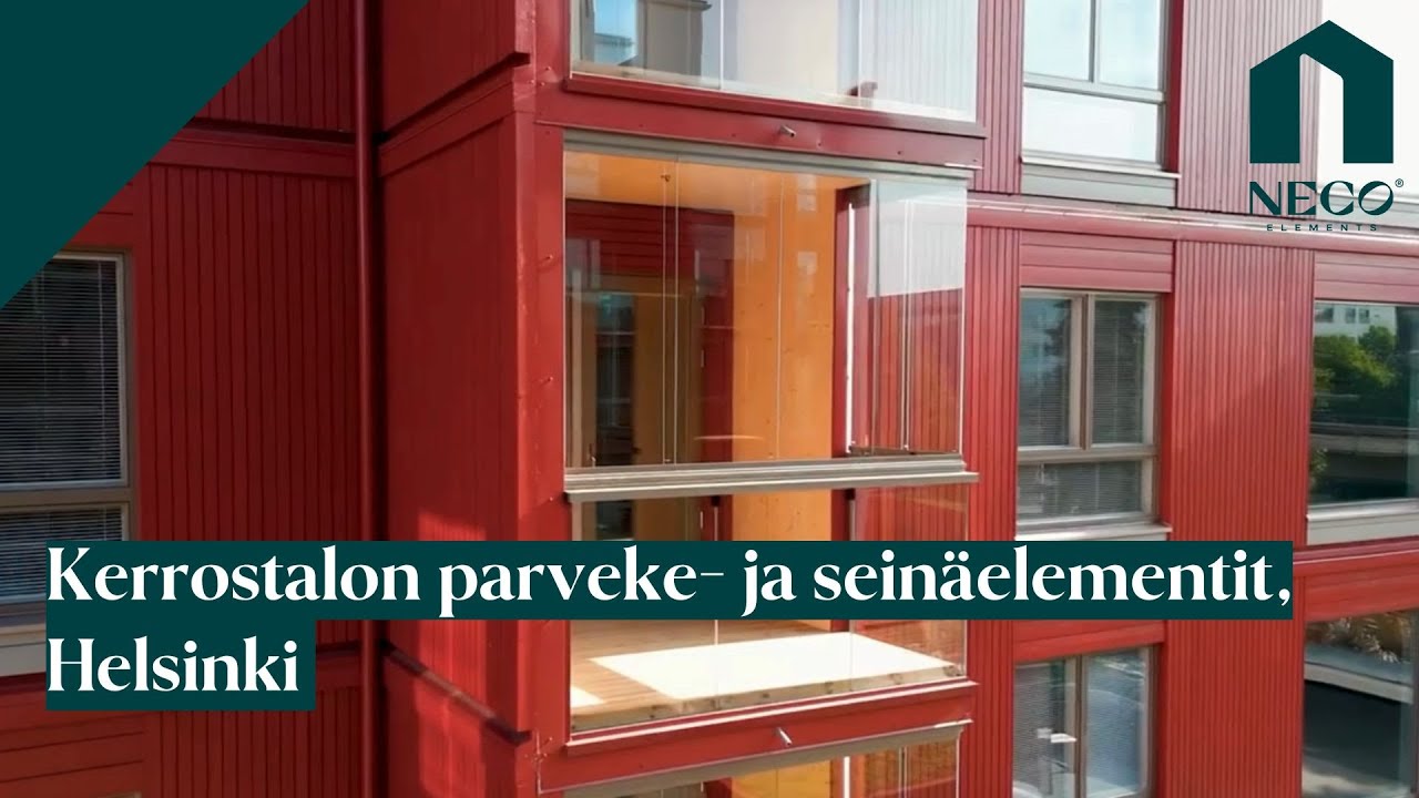 Neco Elements parveke- ja sein&auml;elementit kerrostaloon