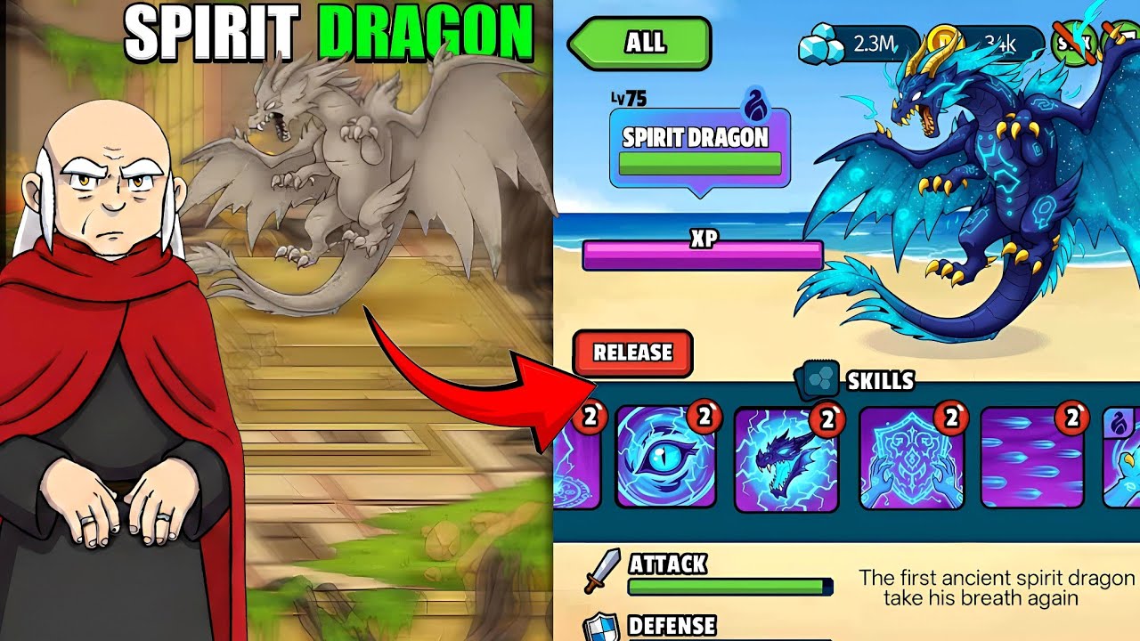 Spirit Dragon Look & Skills😳||Dynamons World