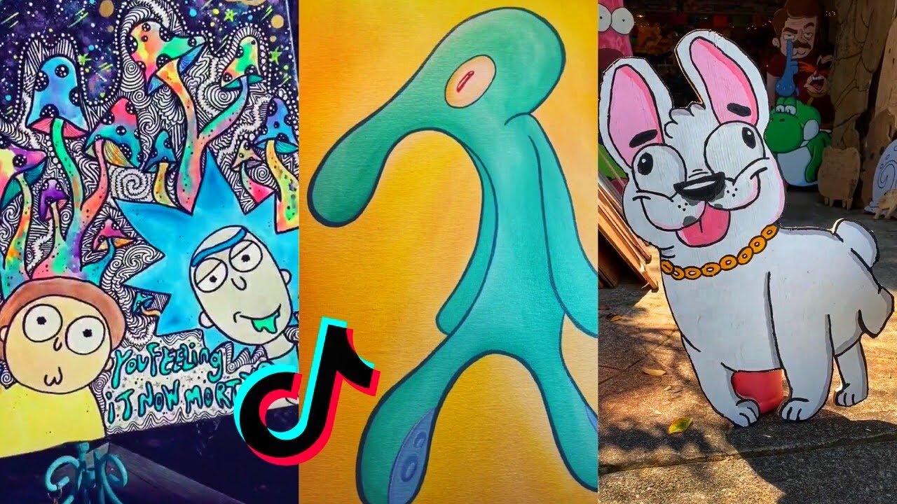 People Painting Things on TikTok for 7 Minutes Straight Part 7 | Tik Tok Art