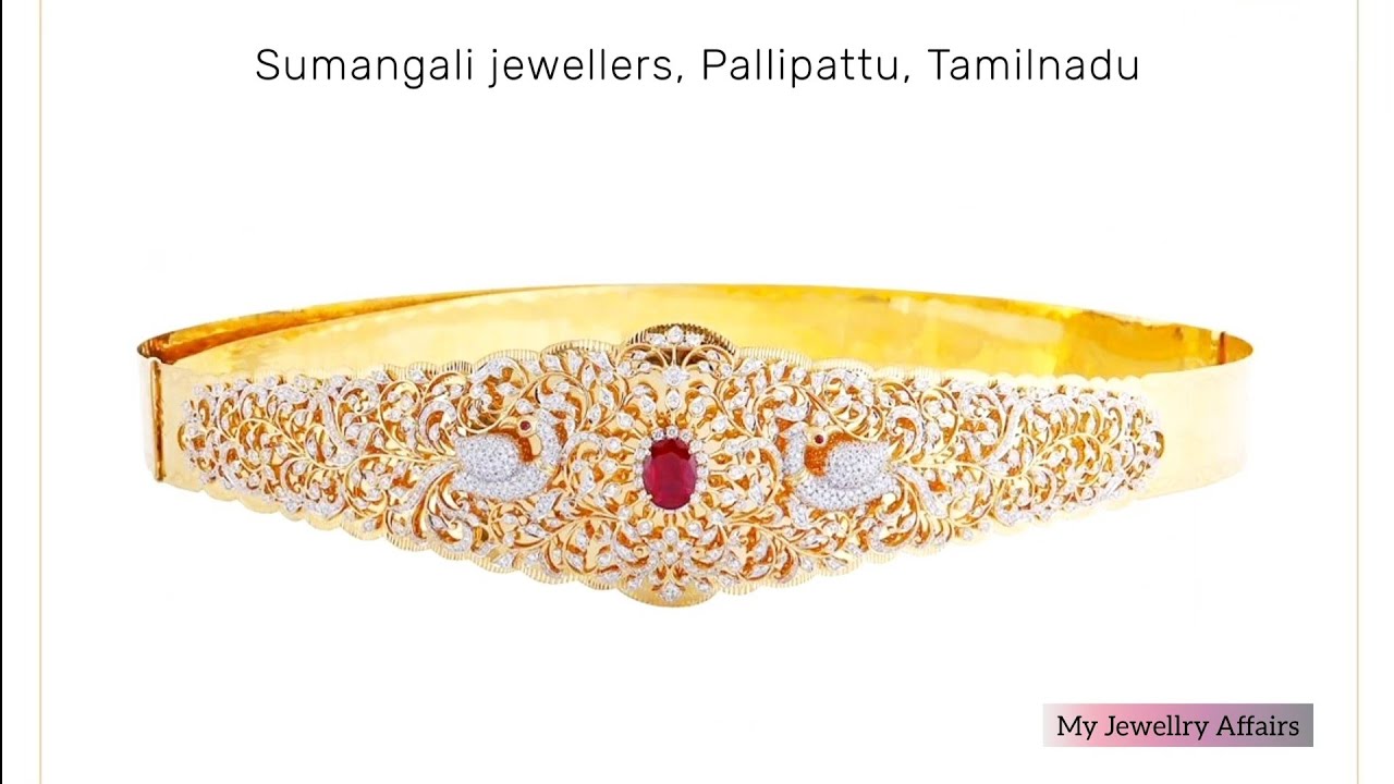 Latest Gold Vaddannam designs | Gold Waistbelt by Sumangali Jewellers, Tamilnadu